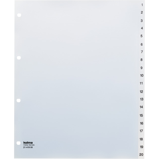 Index A4 XL Vista 1-20 transparent