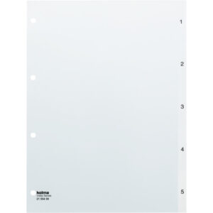 Register A4 Vista 1-5 transparent