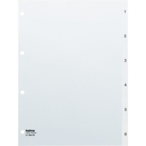 Register A4 Vista 1-6 transparent
