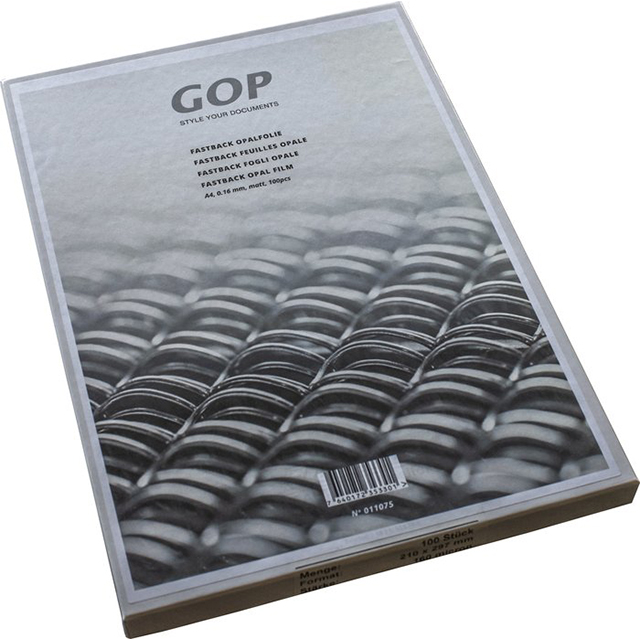 GOP Couvertures opale A4 0.16 mm mat résistante à la chaleur, à imprimer