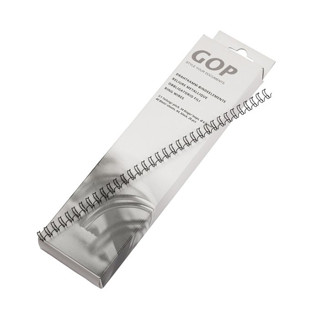 GOP Wire binding 3:1 A4 6mm 34 loops 1 blister of 20 pcs.
