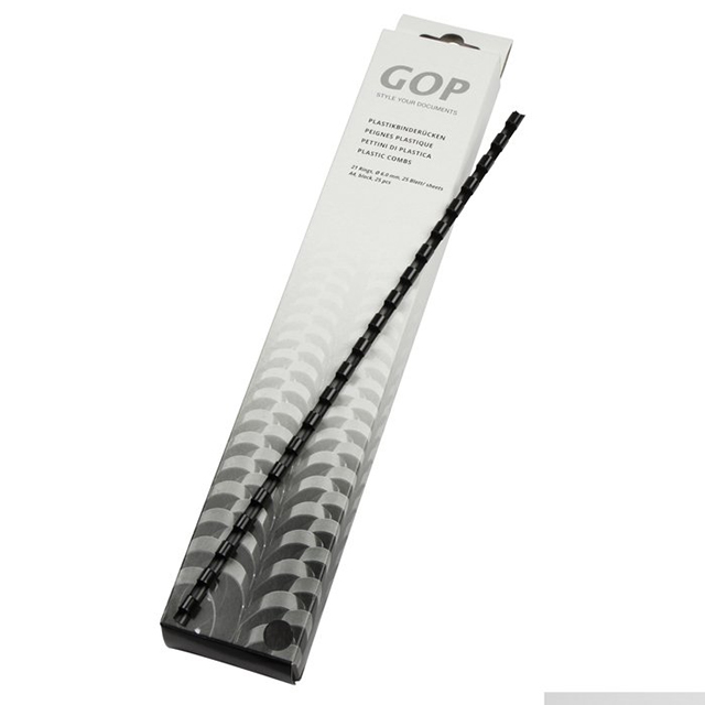 GOP Reliures en plastique A4 6 mm 21-trous rond 1 box à 25 pcs