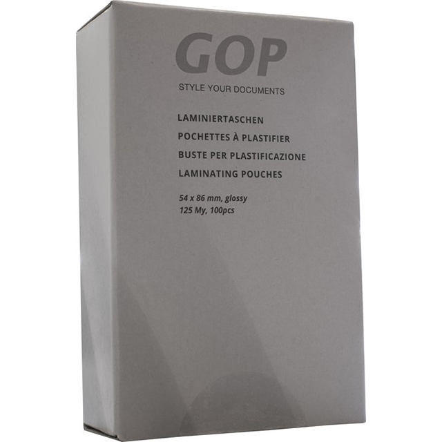 GOP Pochettes à plastifier  pour les cartes de crédit 125 my brillant 54 x 86 mm