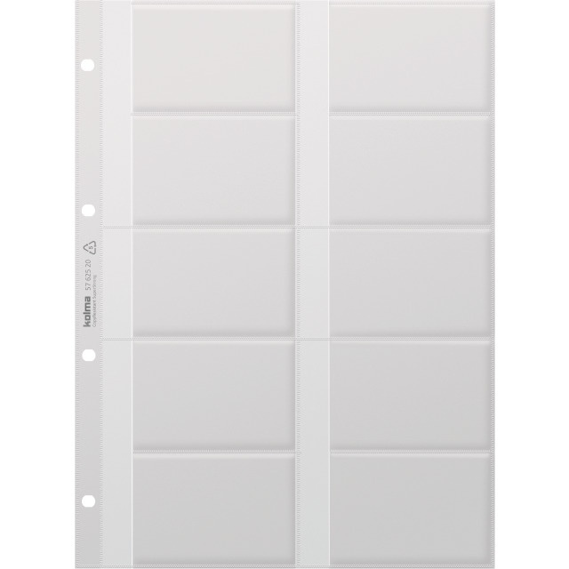 Poche A4 haut pour cartes de visite lisse superstrong