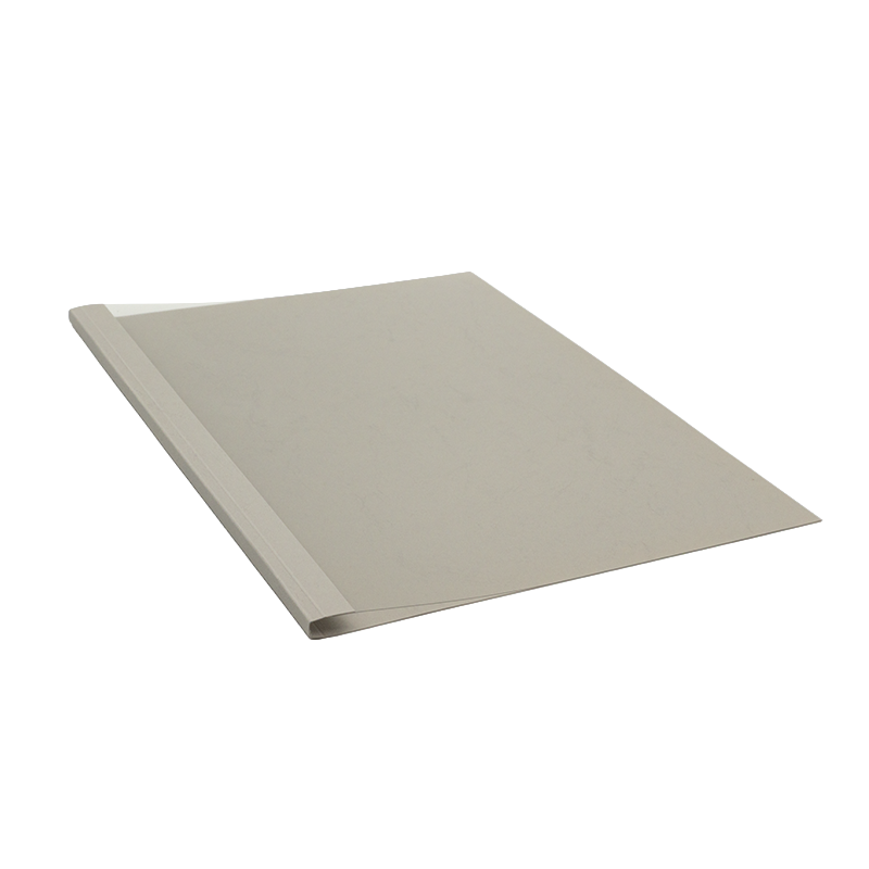 GOP easiBIND leather Thermal binding folders leather 6.0 mm grey transparent